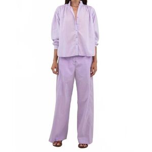 A SHIRT THING- The Flora Cabo Shirt Iris Purple Button Down Lightweight Casual